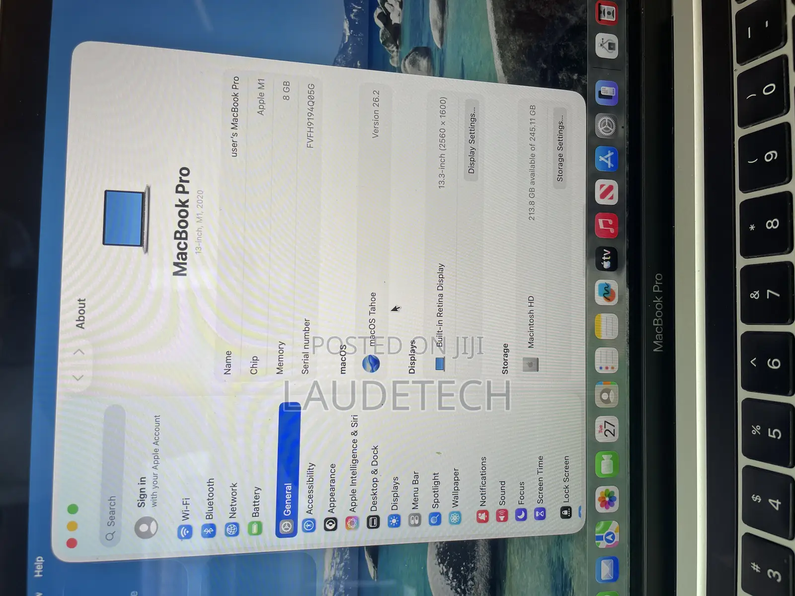 Laptop Apple MacBook Pro 2020 8GB Apple M1 SSD 256GB