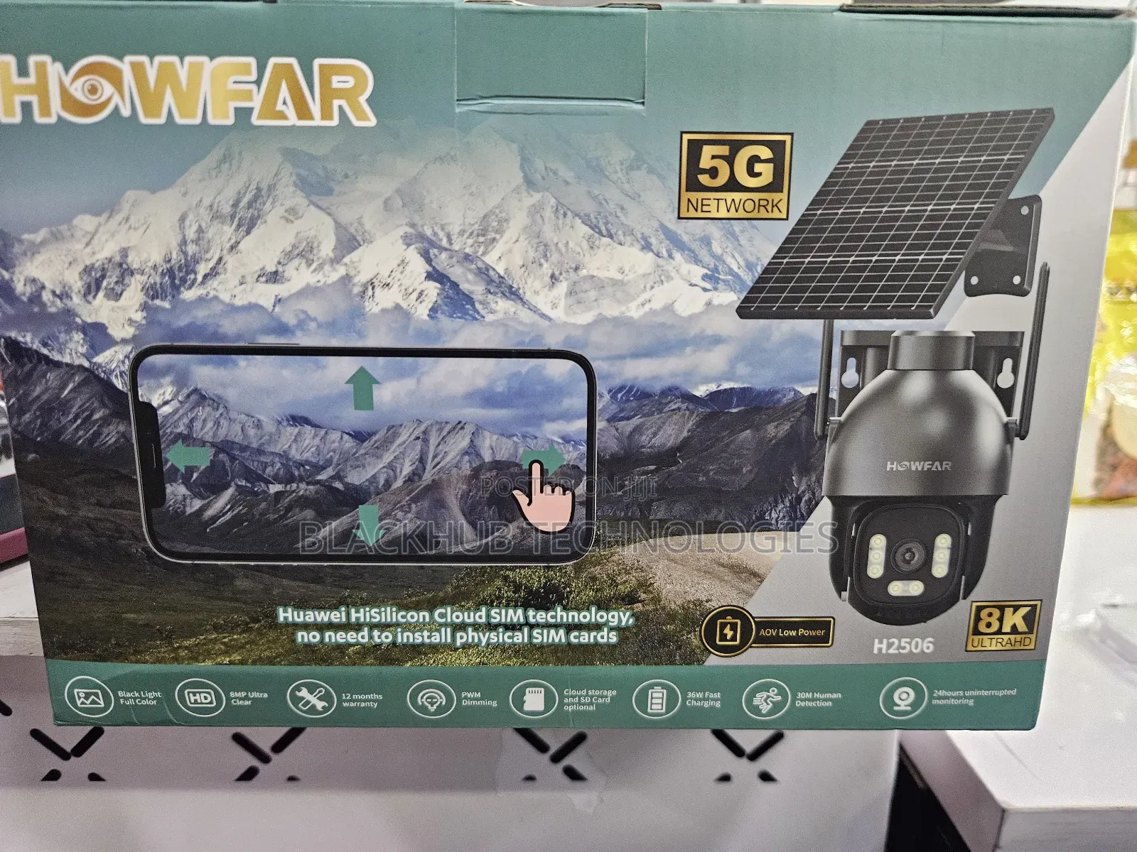 Howfar H2506 Single 8mp Hd Camera, Solar Powered CCTV
