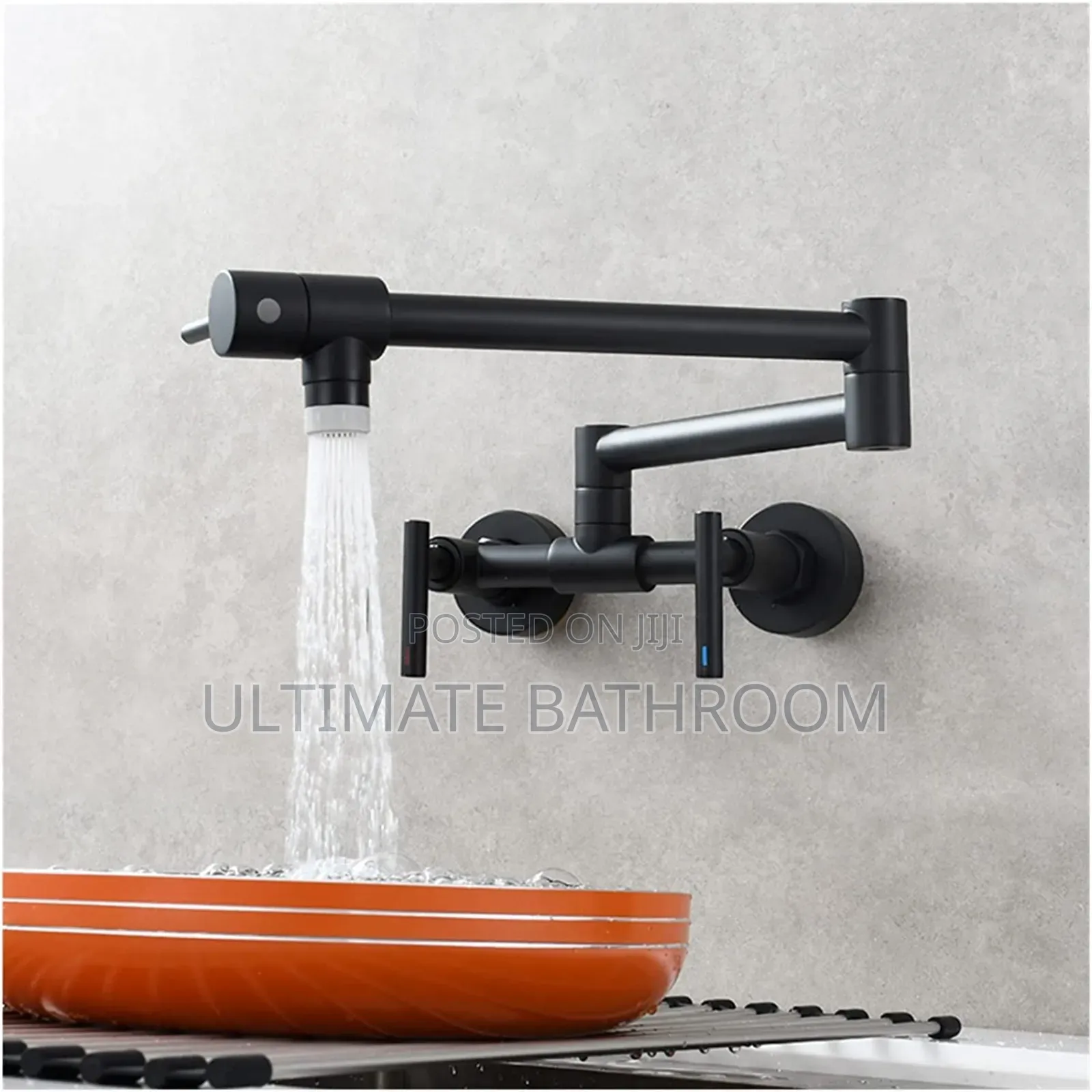 Black Hot And Cold Pot Filler Tap