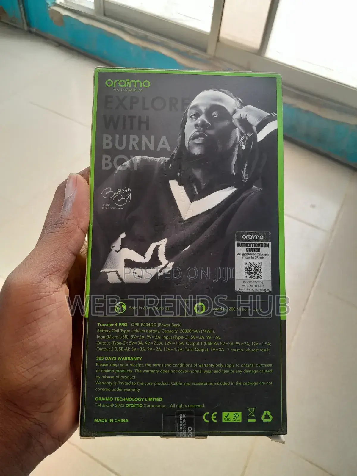 Oraimo 20,000mah 20w Fast Charging Powerbank Traveler 4 Pro Opb-P204dq