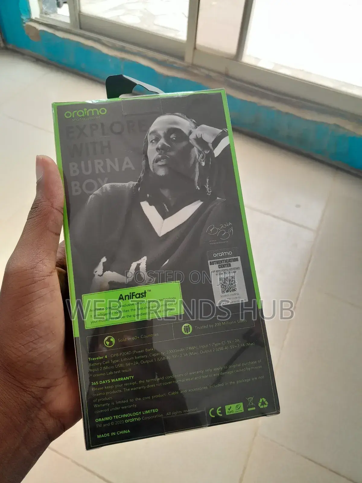 Oraimo 20,000mah Powerbank Traveler 4 Opb-P204d - Brand New Original