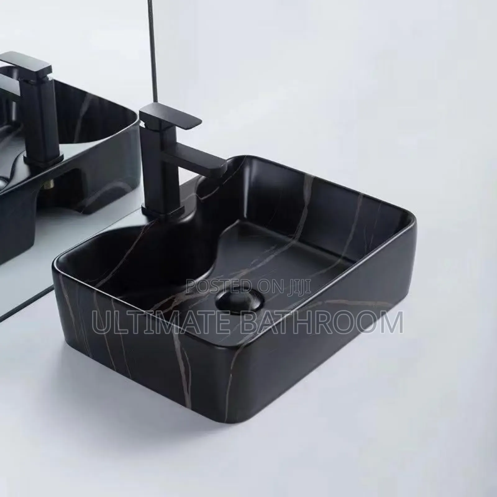 Marble Black Counter Top Washing Hand Basin