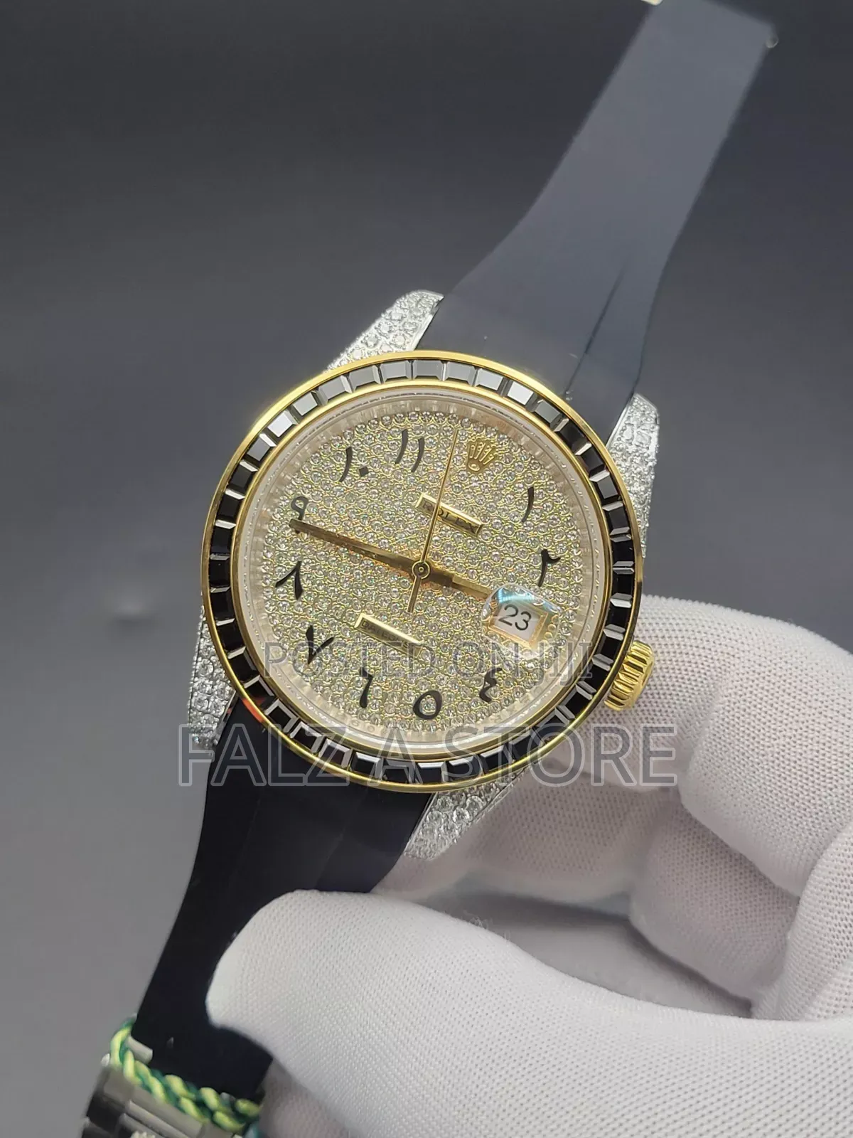 Rolex Moissanite Stone Wristwatch (Mechanical Movement)