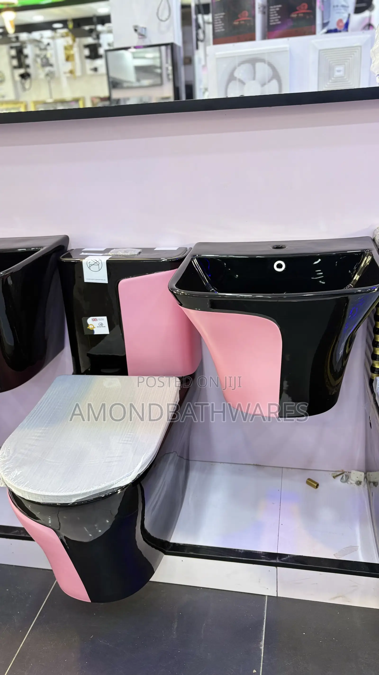 Black and Pink Water Cistern