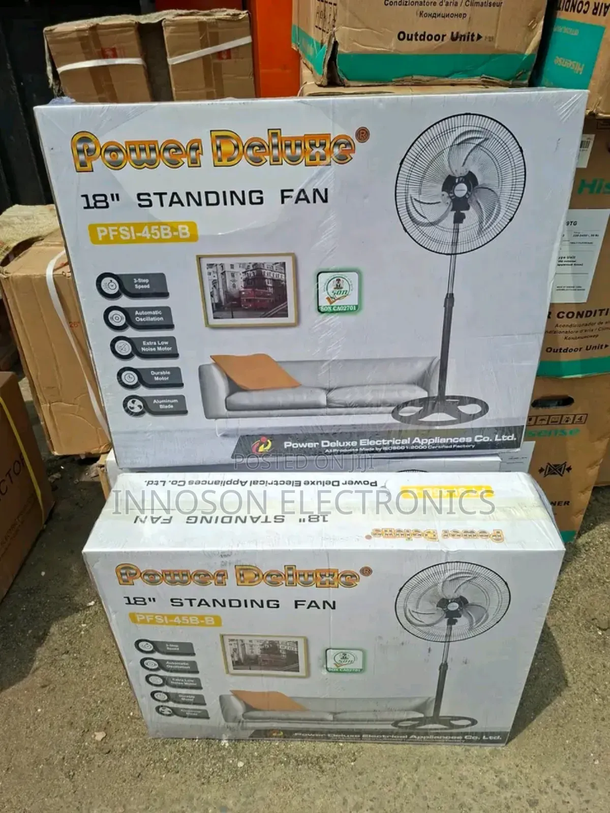 Power Deluxe 18 Inches Standing Fan Iron Blade