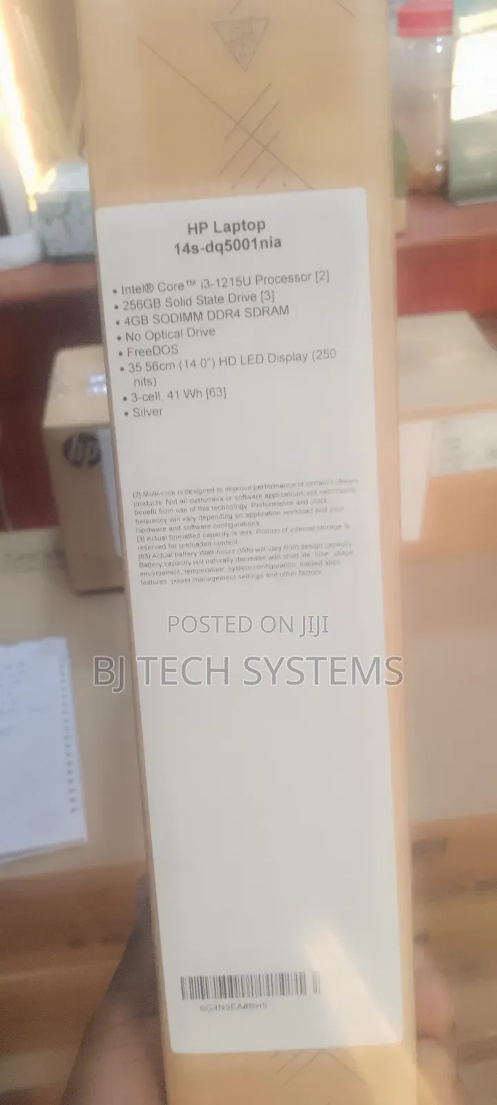 New Laptop HP 14S 4GB Intel Core I3 SSD 256GB
