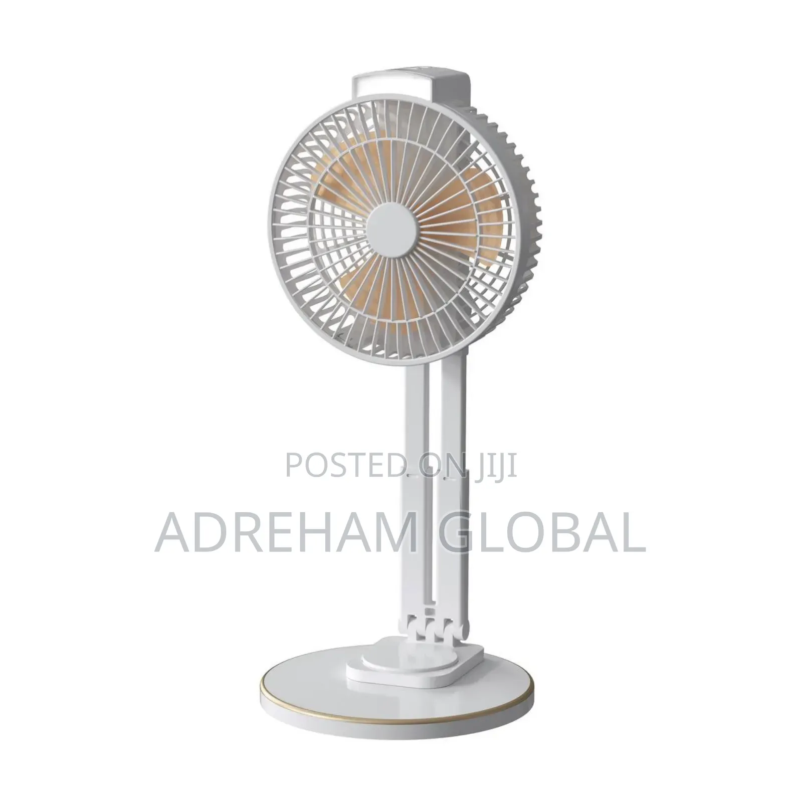 L-R 2028 Strong Foldable 360°Rotating Rechargeable Table Fan Light