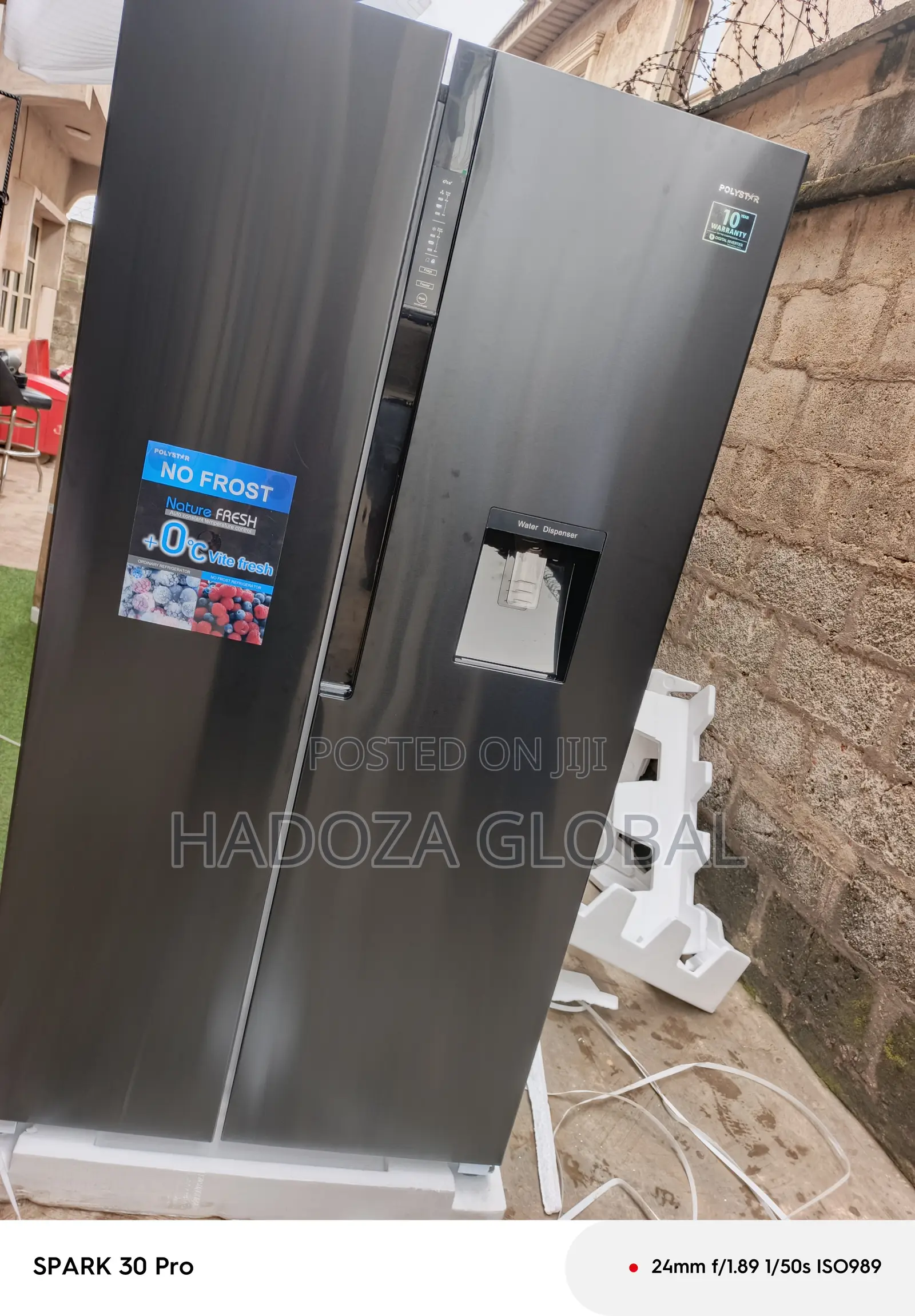 Side By Side Polystar Fridge Model Pv-sbs777wd-inv