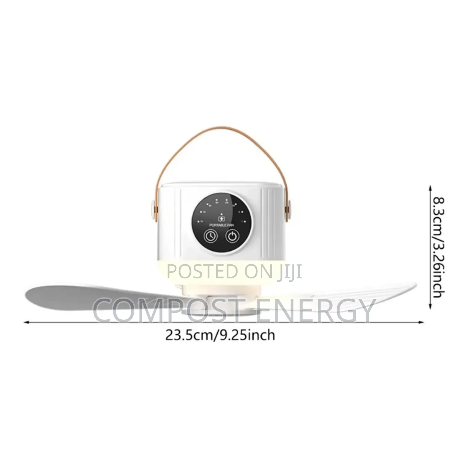 Rechargeable Mini Ceiling/Wall Fan With Body Light