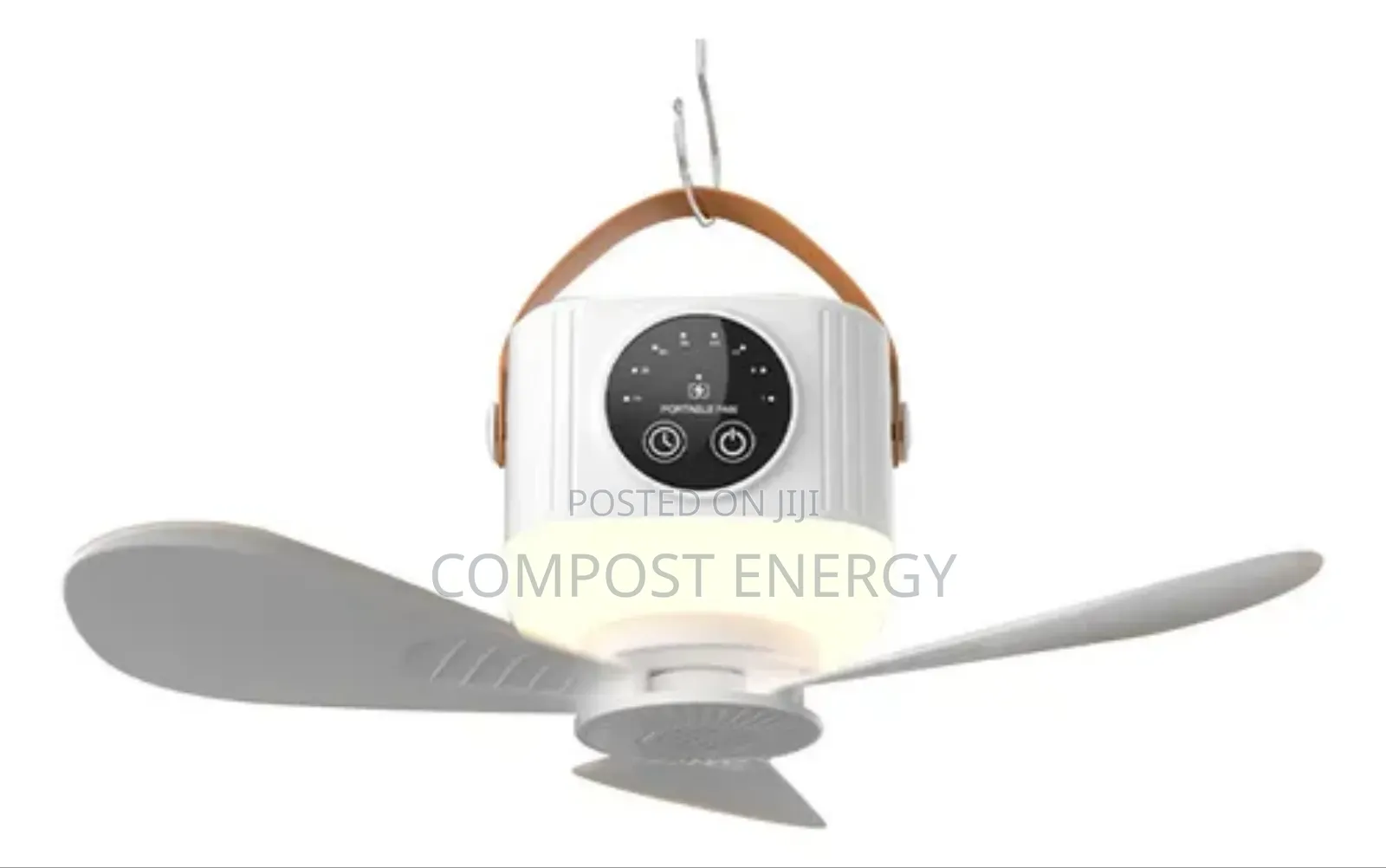 Rechargeable Mini Ceiling/Wall Fan With Body Light
