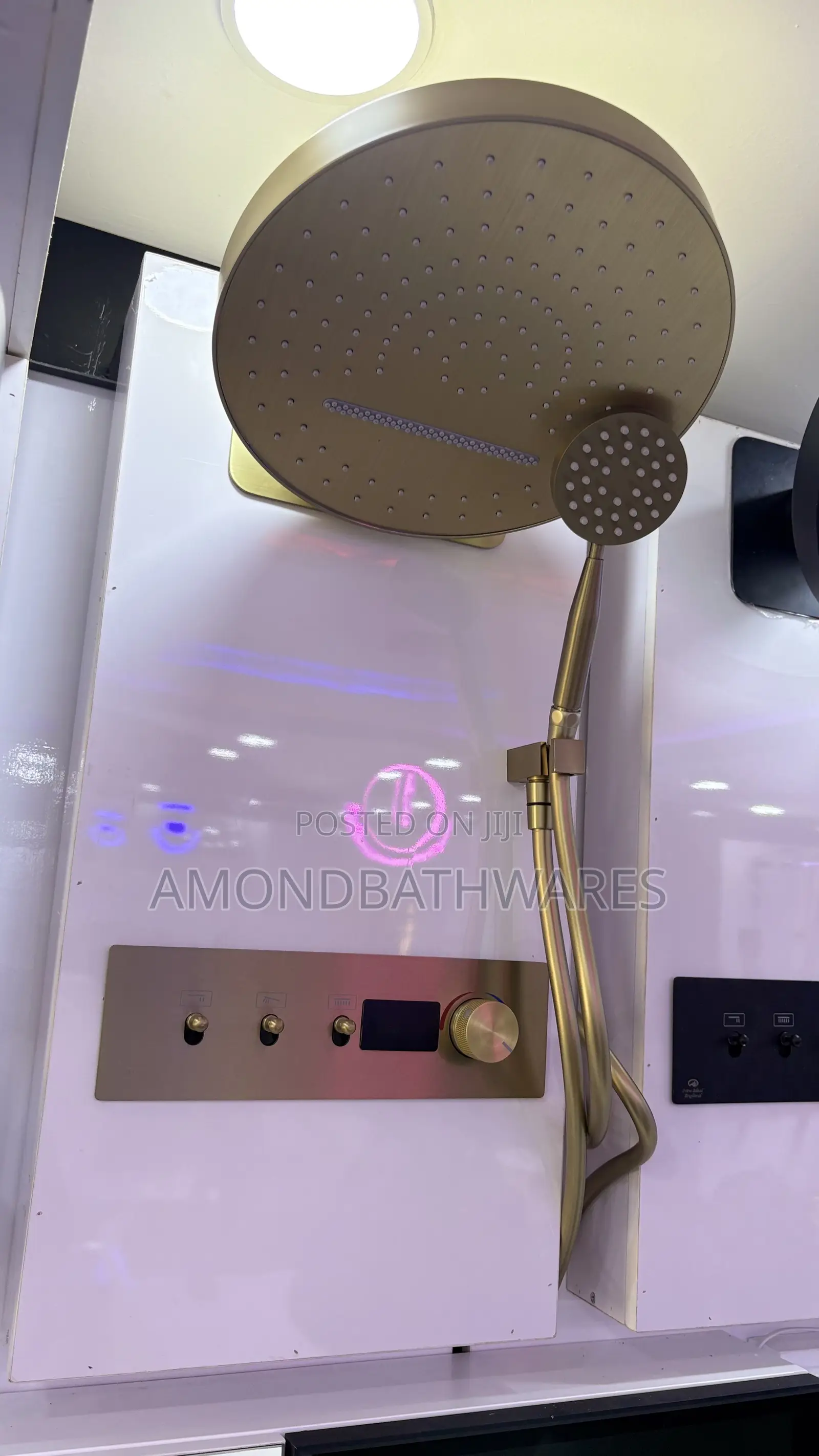 Brushed Gold Thermostat Shower