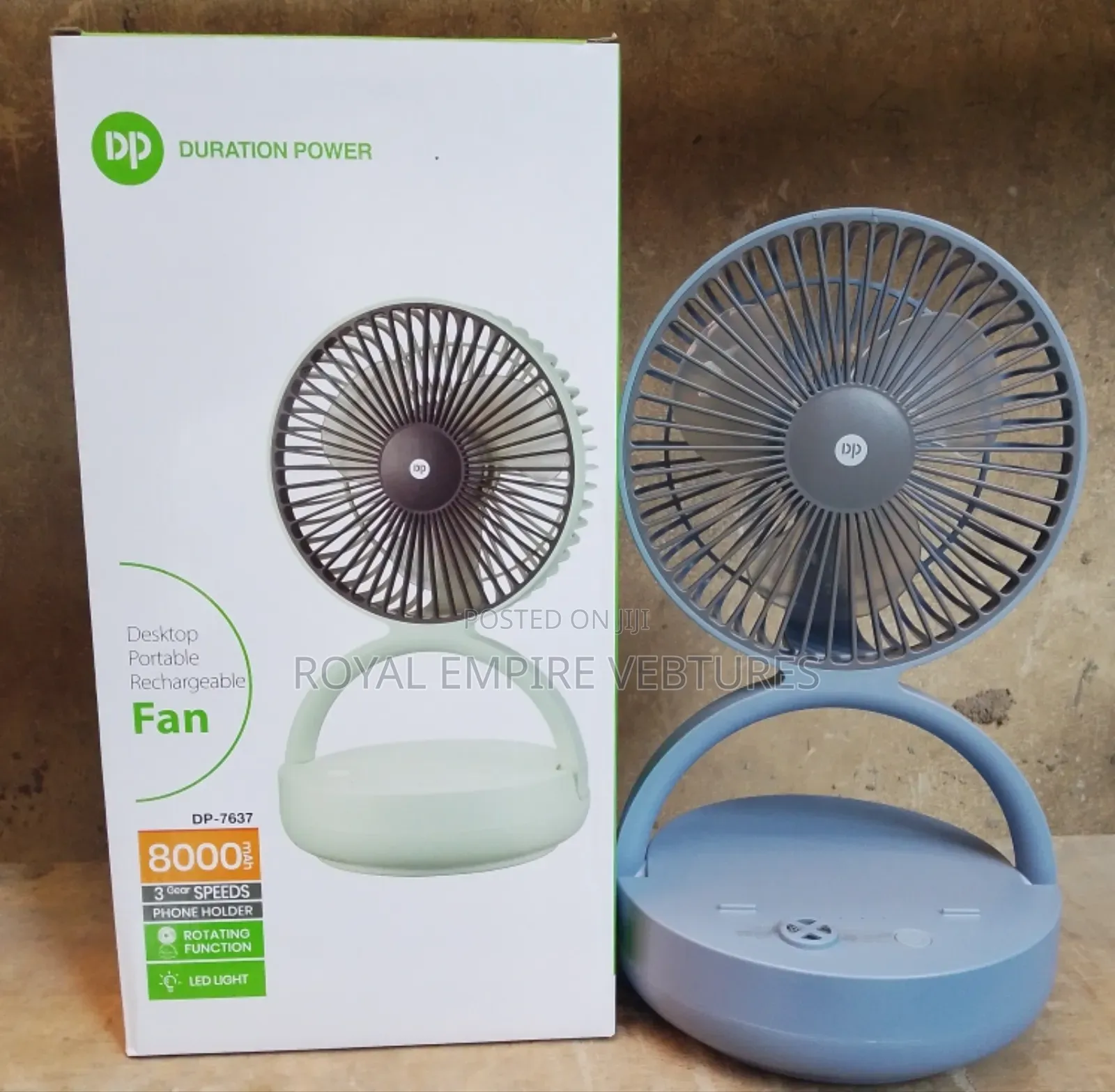 Rechargeable Portable Desktop Fan(Rotating)