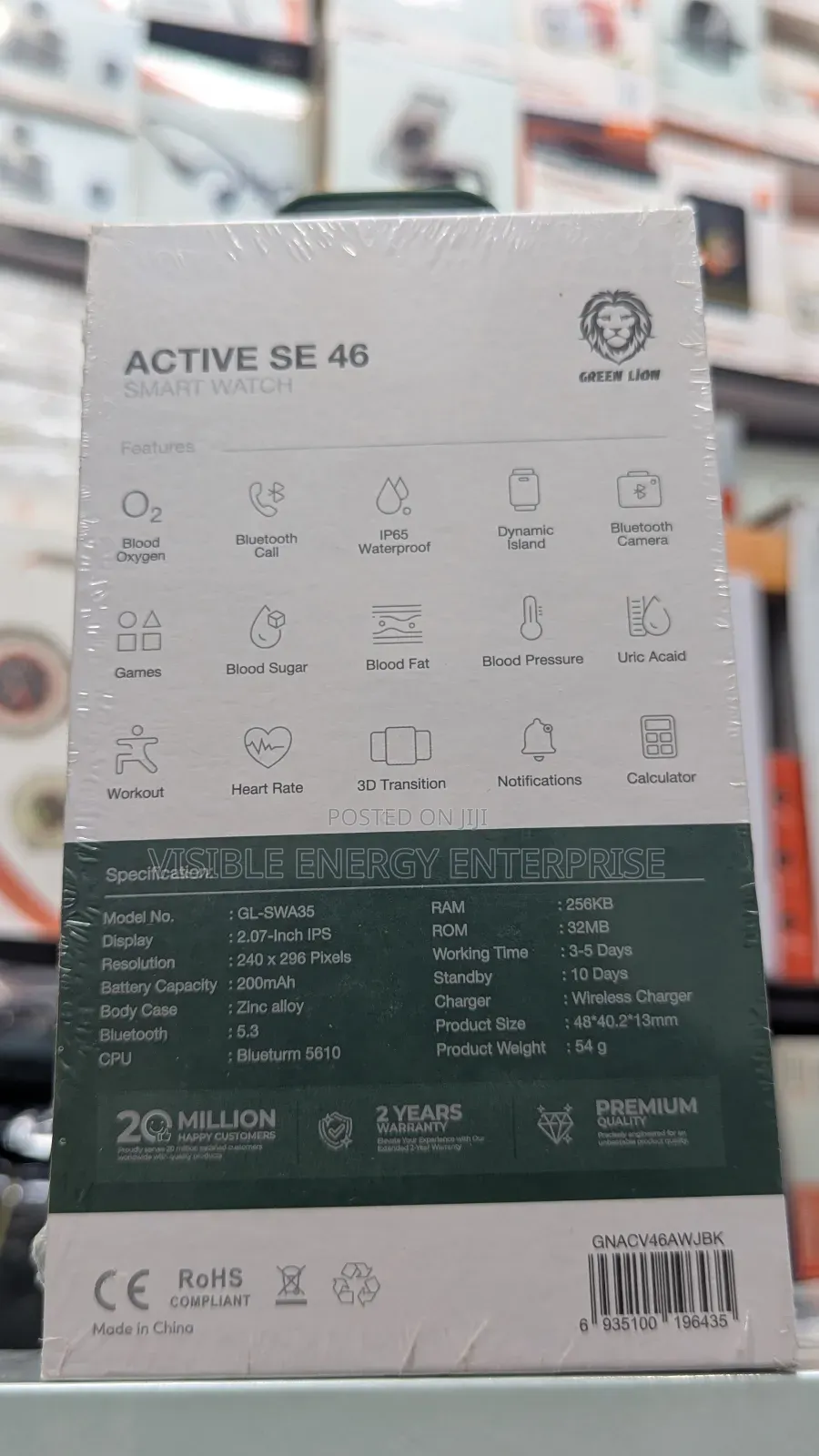 Black Active Se 46 Smart Watch Series