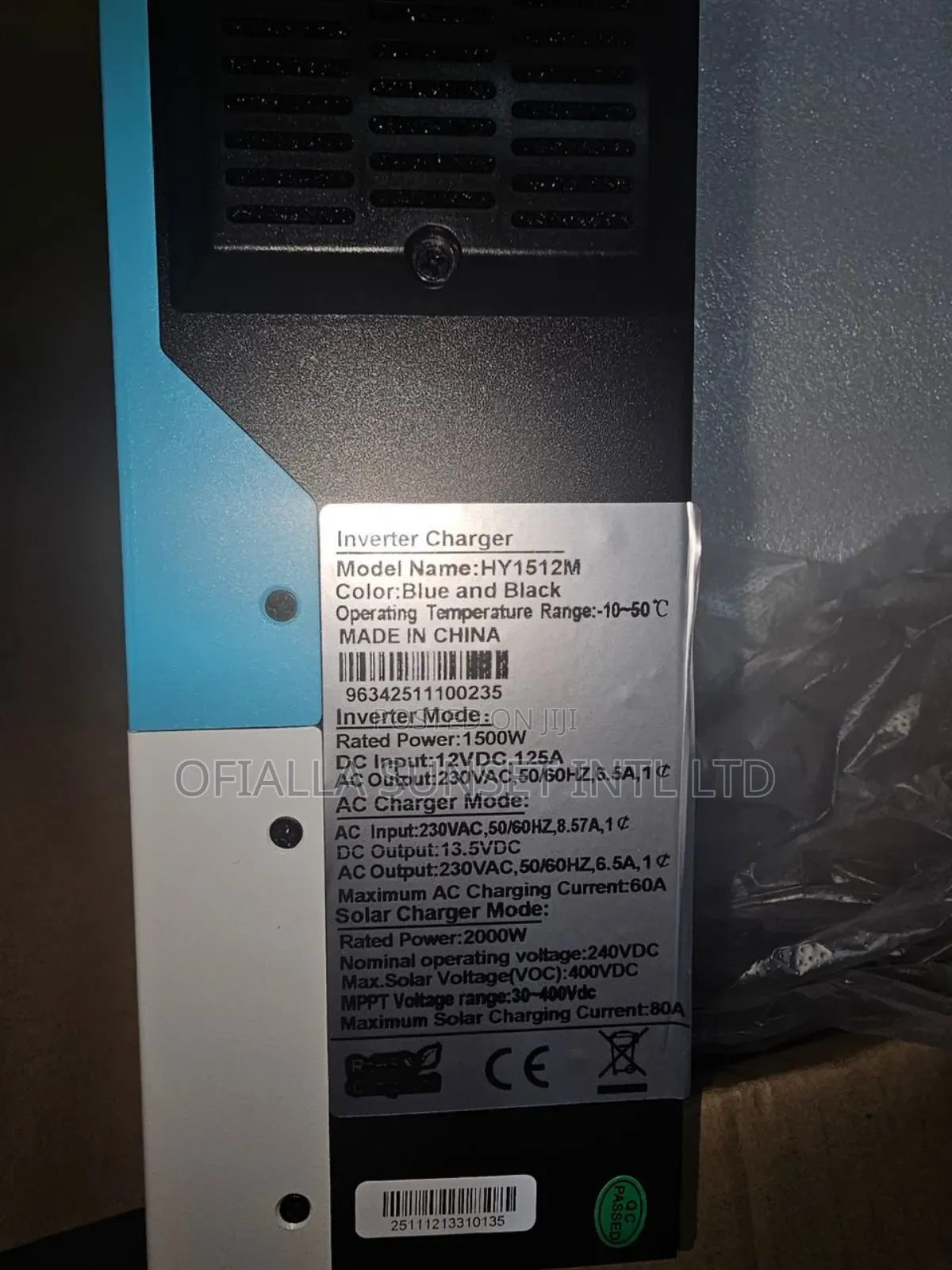 1.5kva 12v Hybrid Ouyad Solar Inverter