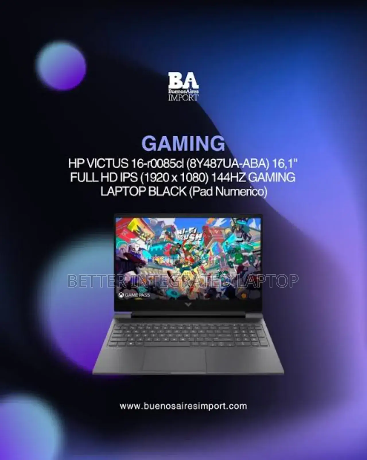 New Laptop HP Victus 16 16GB Intel Core I7 SSD 1T