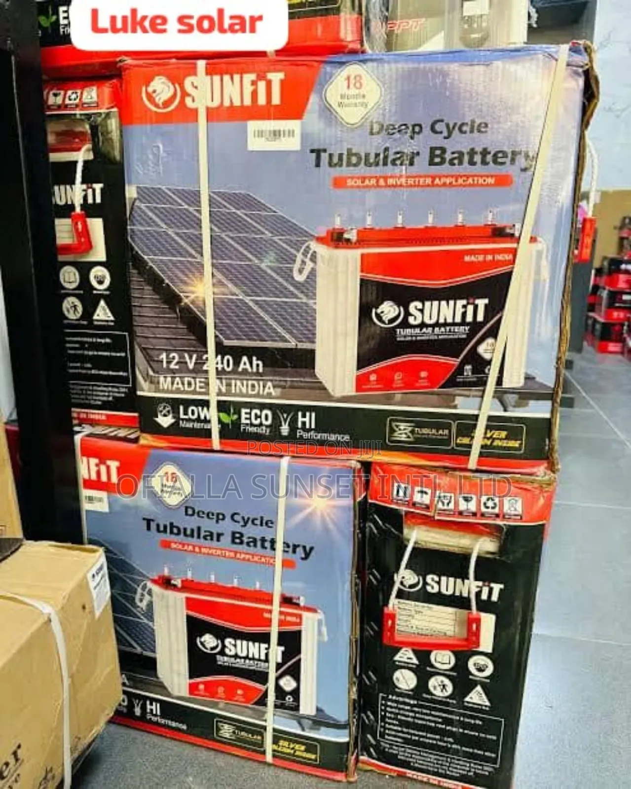 240ah Sunfit Tall Tubular Battery 12v