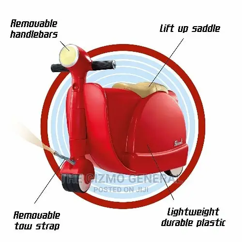 Skootcase Ride-On Scooter/Travel Case - Red