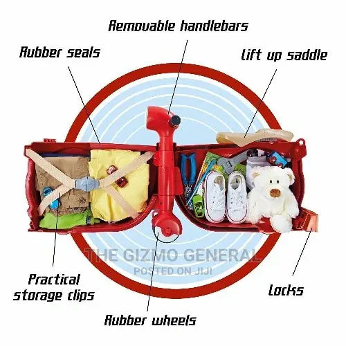 Skootcase Ride-On Scooter/Travel Case - Red