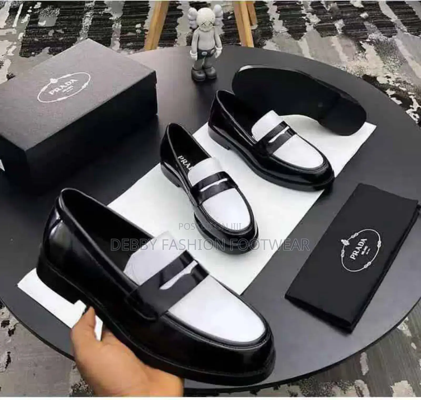 Prada Black White Loafers – Stylish Durable