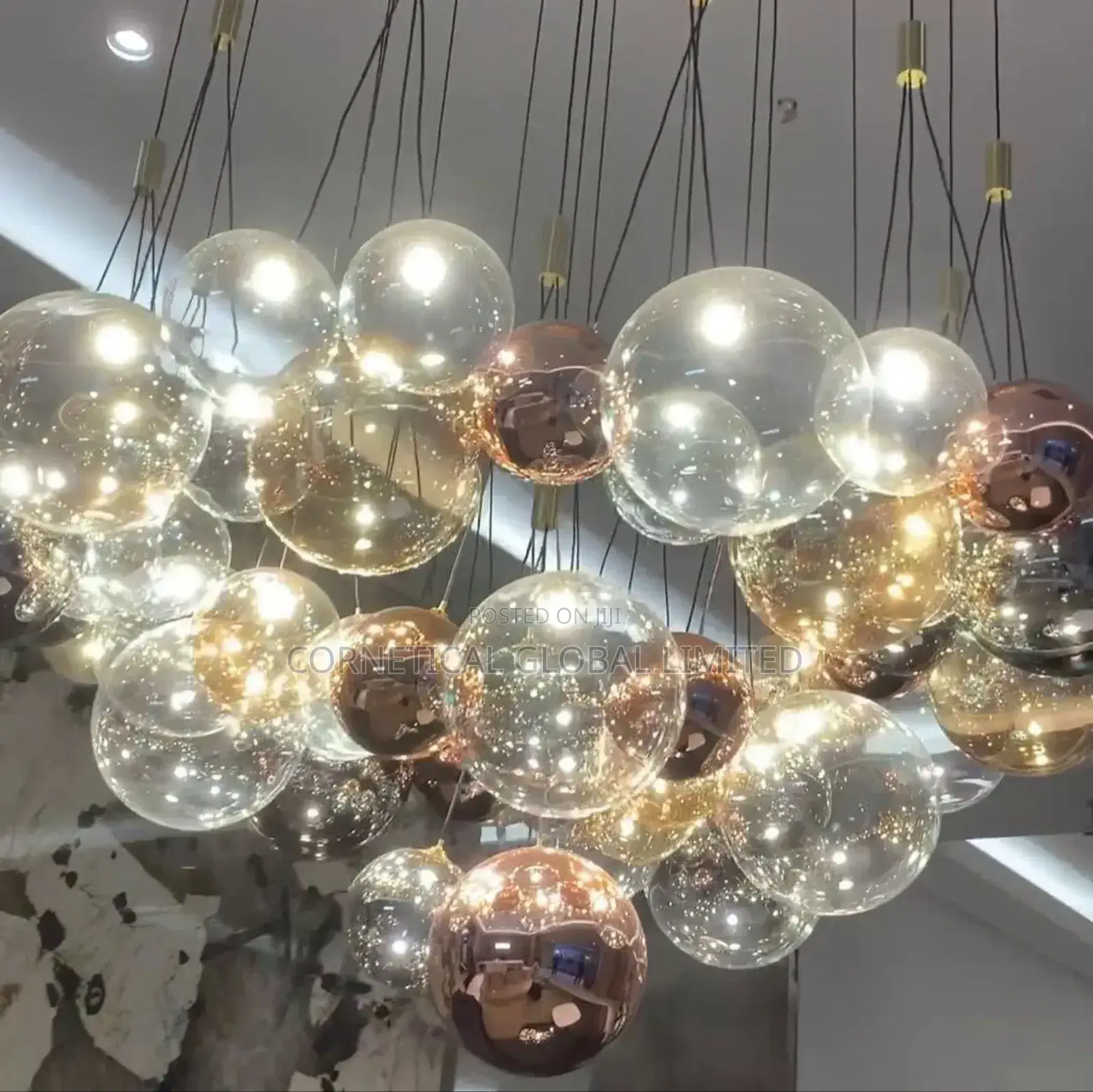 Modern Stylish Quality Luxury Crystal Globe Like Led Chandelier Light