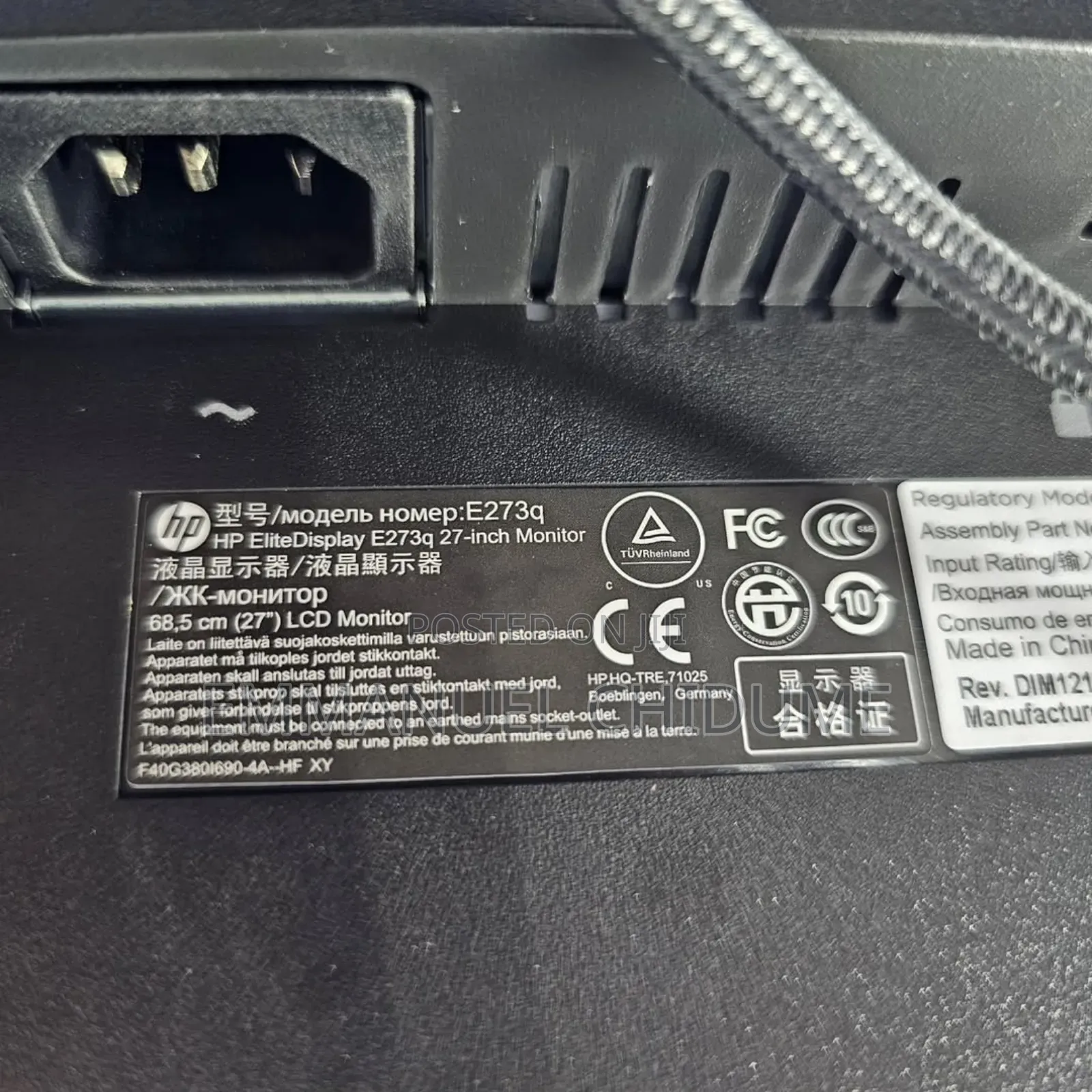 27 Inches Hp Resolution Monitor