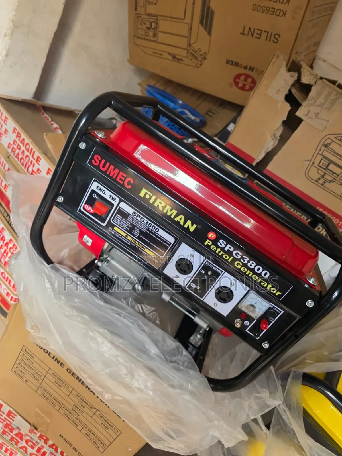 Sumec Firman Petrol Generator Model Spg3800m 3.5kva 100%Copper Coil