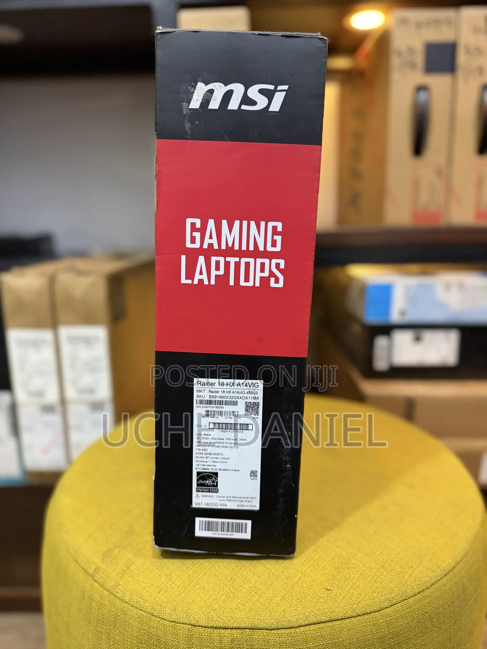New Laptop MSI Raider GE78HX 128GB Intel Core Ultra 9 SSD 3T