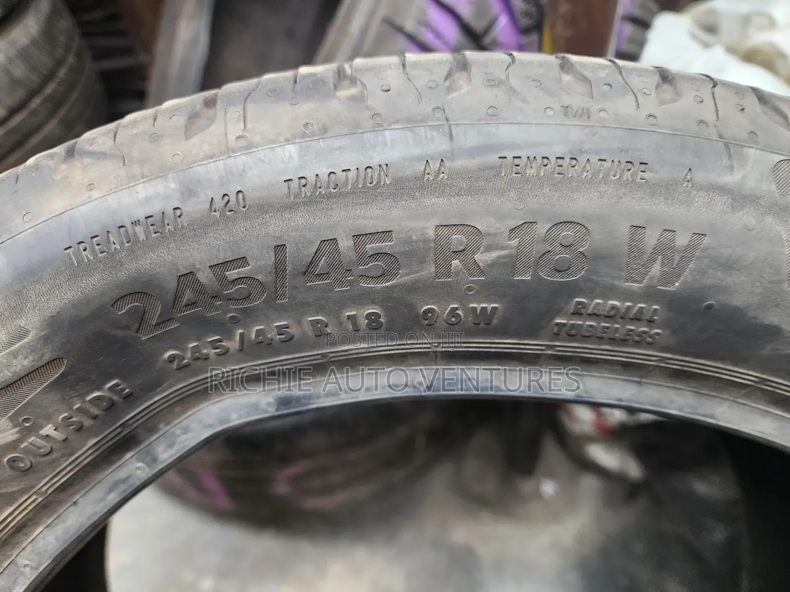 Frist Grade 245/45r18 Continental With Current Date.