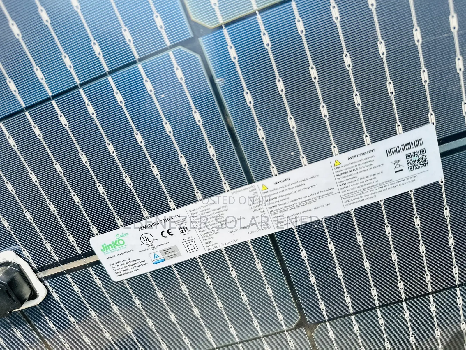630w Jinko Solar Panels