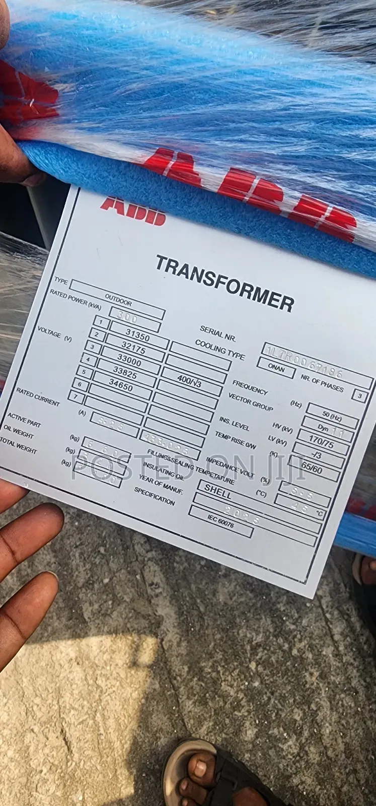 300kva 33000v Abb High Quality Electric Power Transformer