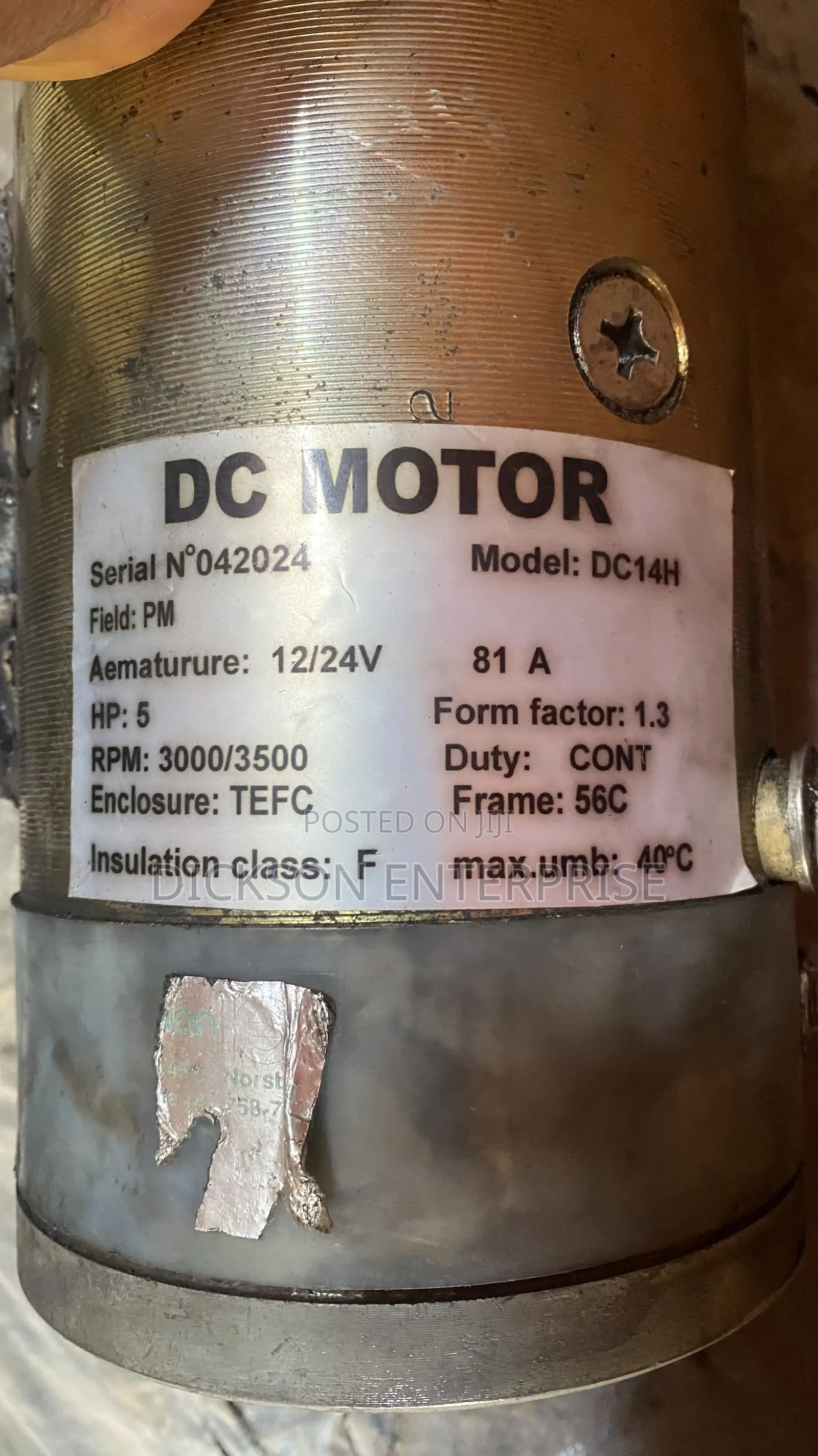 High Quality 5hp 3000-3500rpm Dc Motor