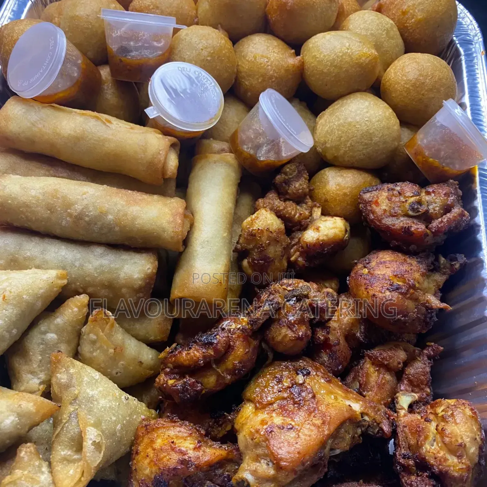 Small Chops Platters. Minimum Order Platter for 10