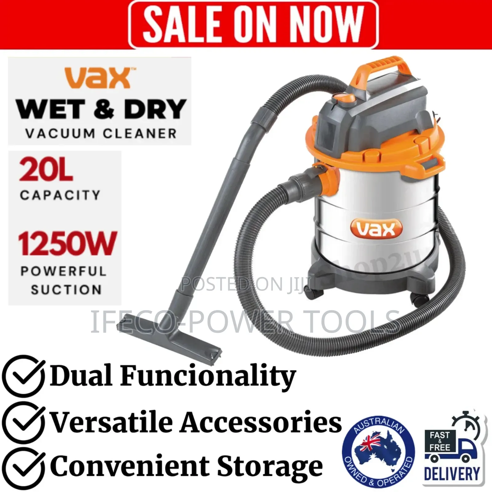 Vax Wet N Dry Barrel Vacuum 20l (Vx40)