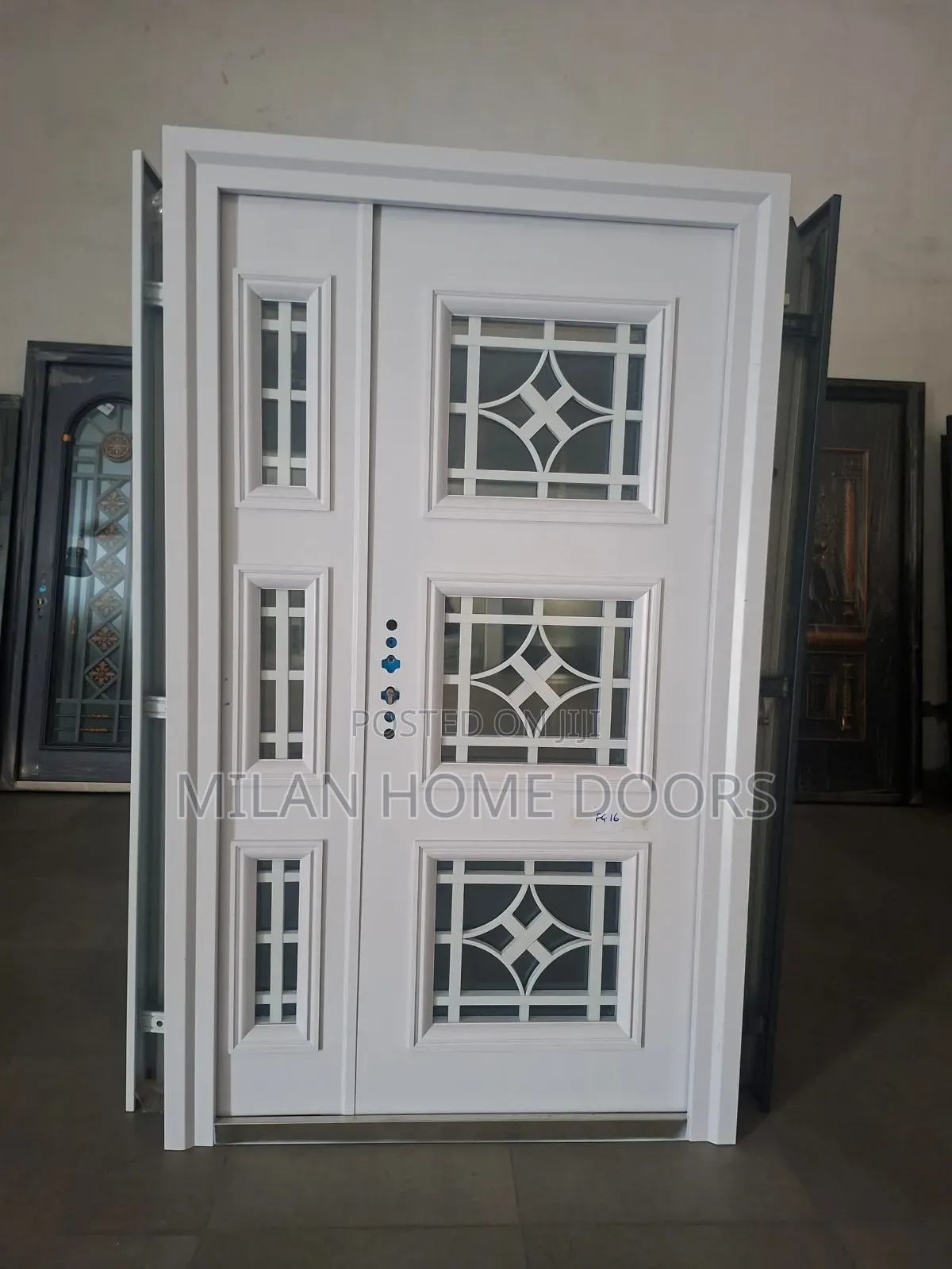 4ft Copper Glass Security Door White
