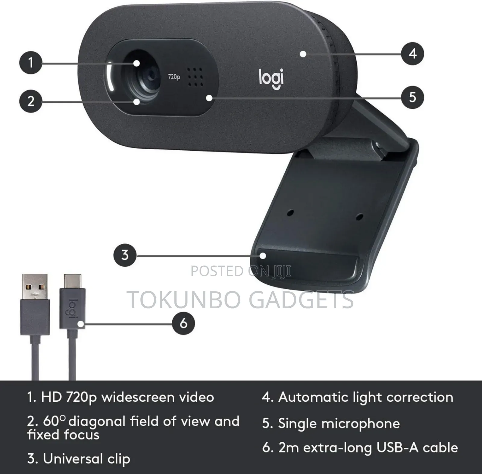 Logitech C505 Hd Business Webcam - Black
