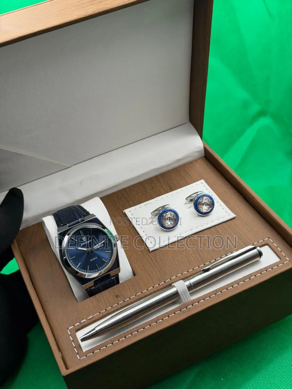 Poedagar Leather Wristwatch Set