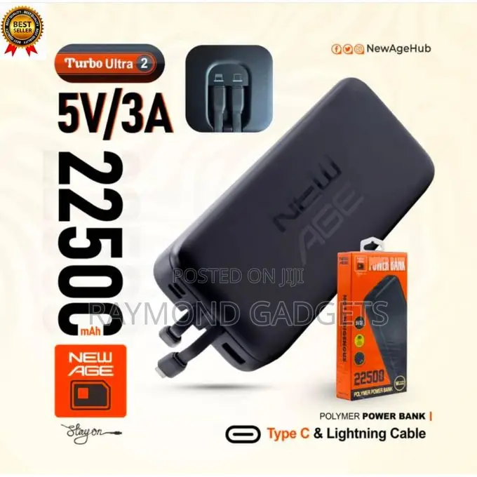 New Age Turbo Ultra 2 22500mah Power Bank – Dual Usb Output