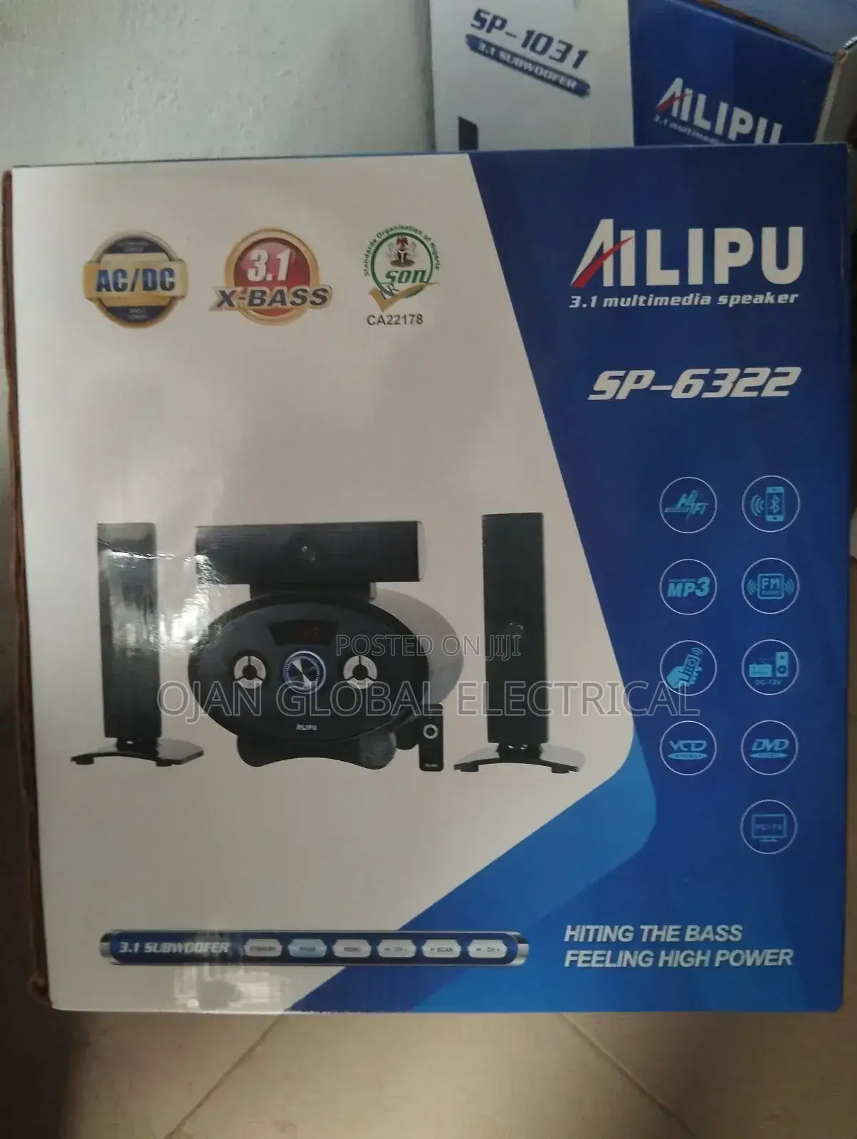 Ailipu Home Theater Speaker 3.1 Sp6322