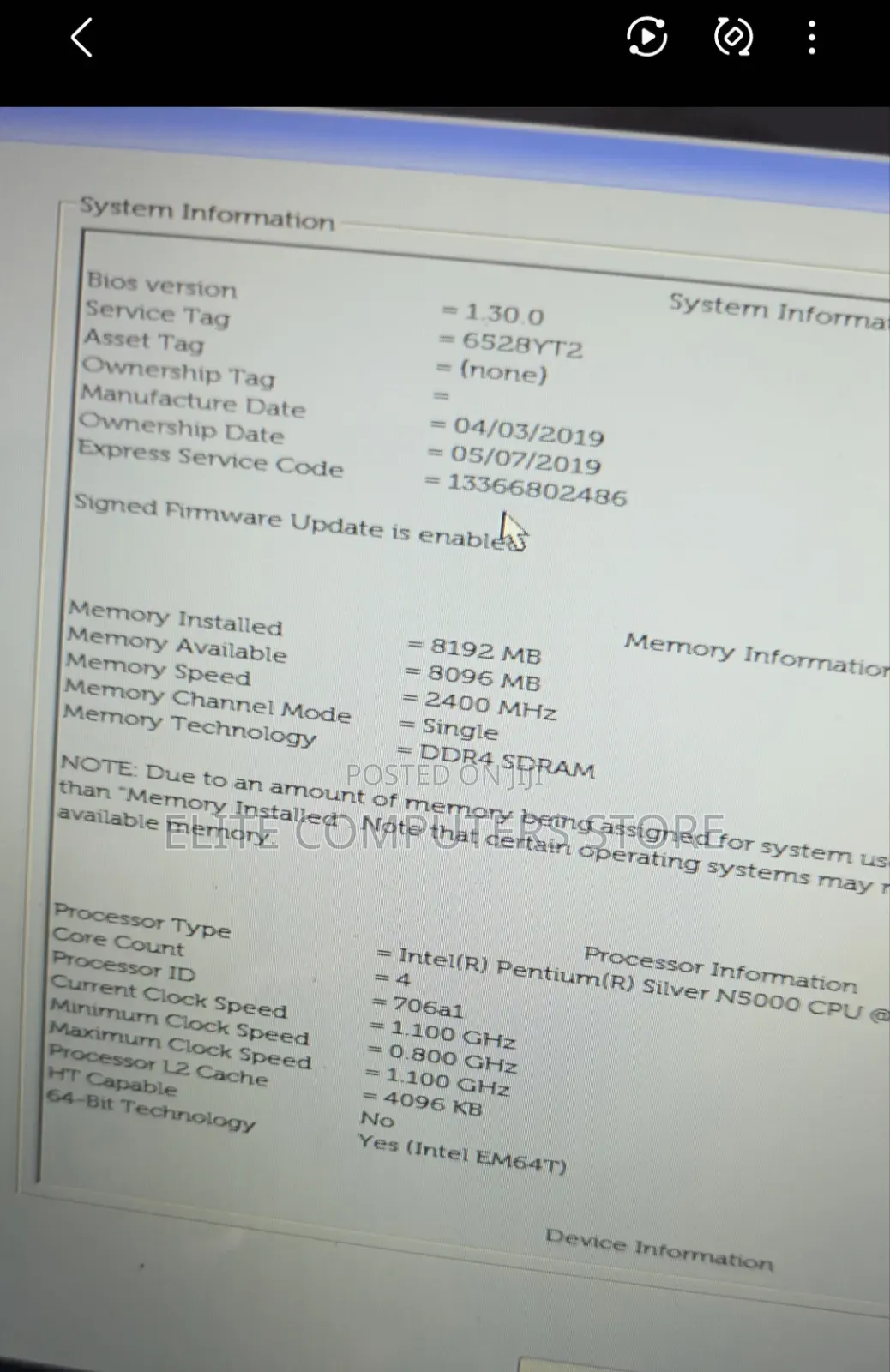 Laptop Dell Latitude 11 3190 8GB Intel Pentium SSD 128GB