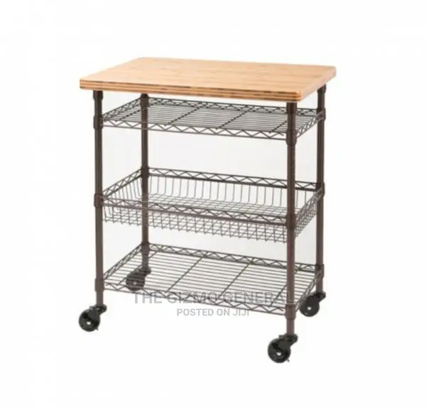 Professional Chef's Table With Solid Bamboo Top