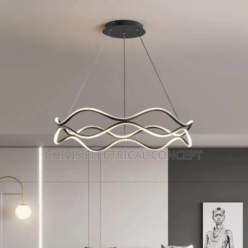 Modern Creativity Wave Ring Led Pendant Lights