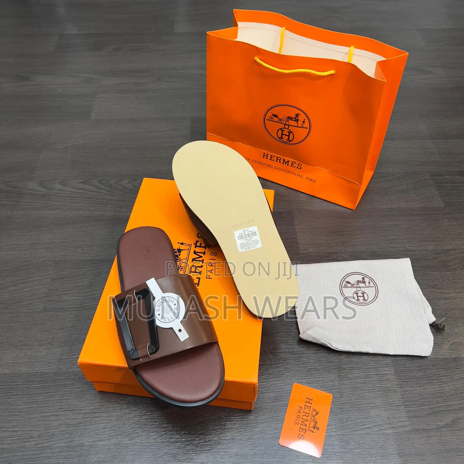 Hermes Leather Slipers 40-46 Available