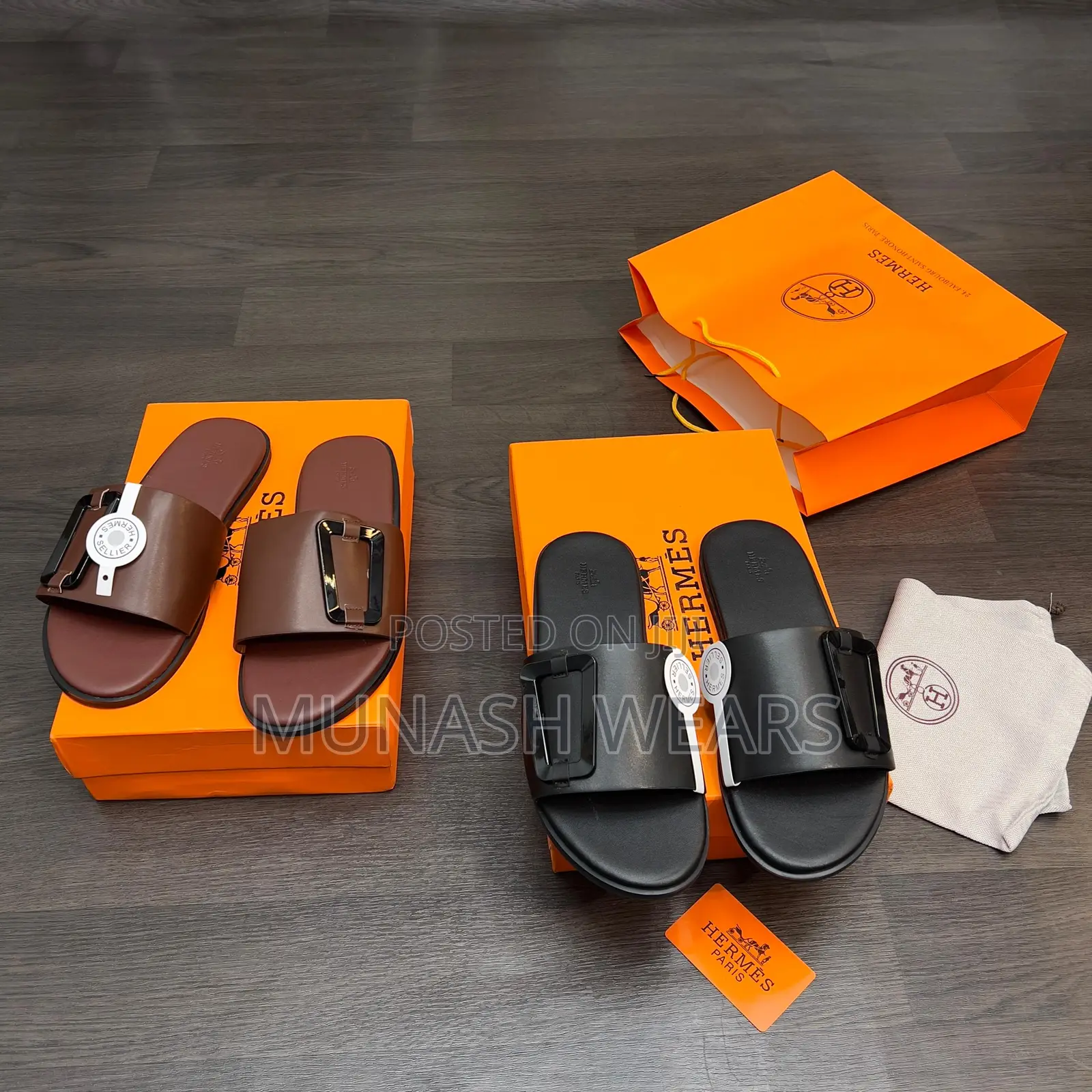 Hermes Leather Slipers 40-46 Available