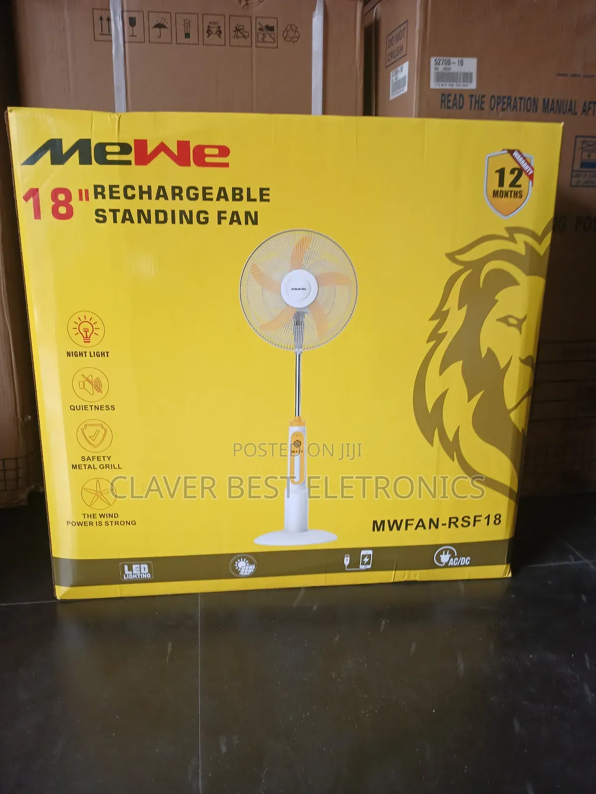 Mewe 18rechrgeable Fan