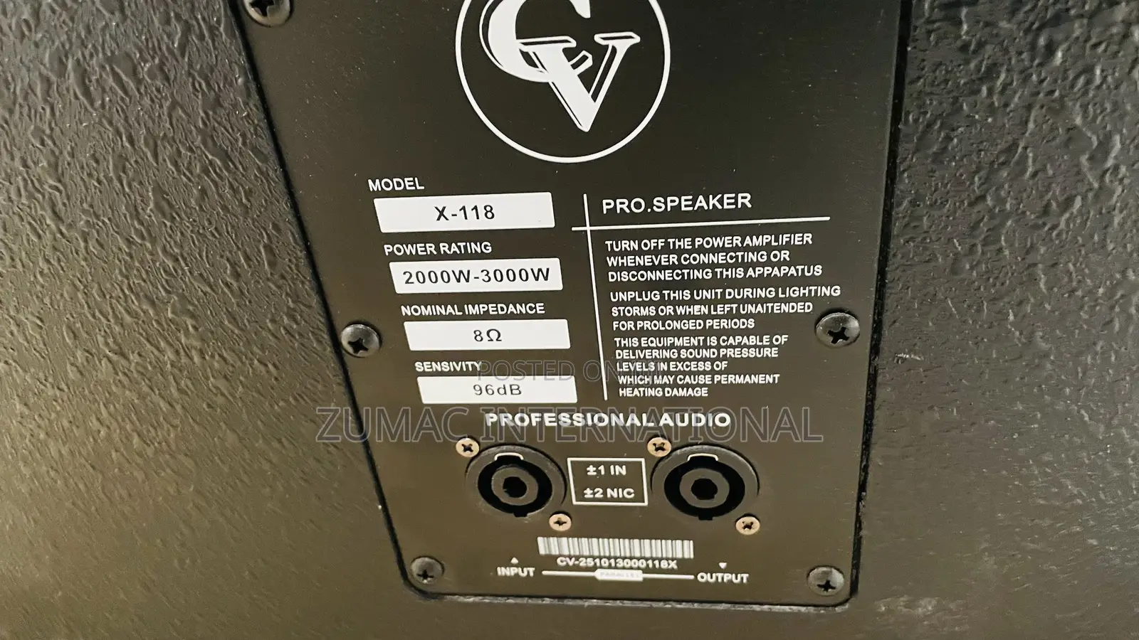 Cv Single 18 Inches Sub Woofer