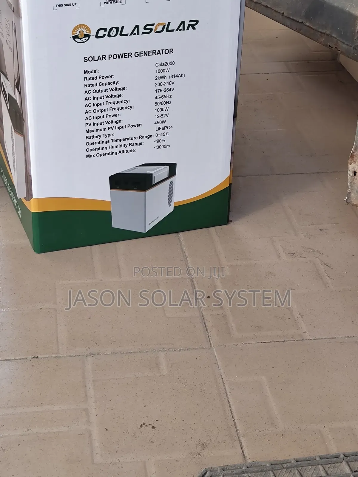 Cola Solar Generator All Sizes and KWH
