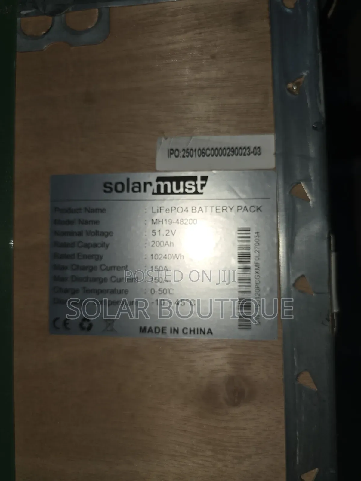 10kwh 51.2v Must Lithium Ion Battery