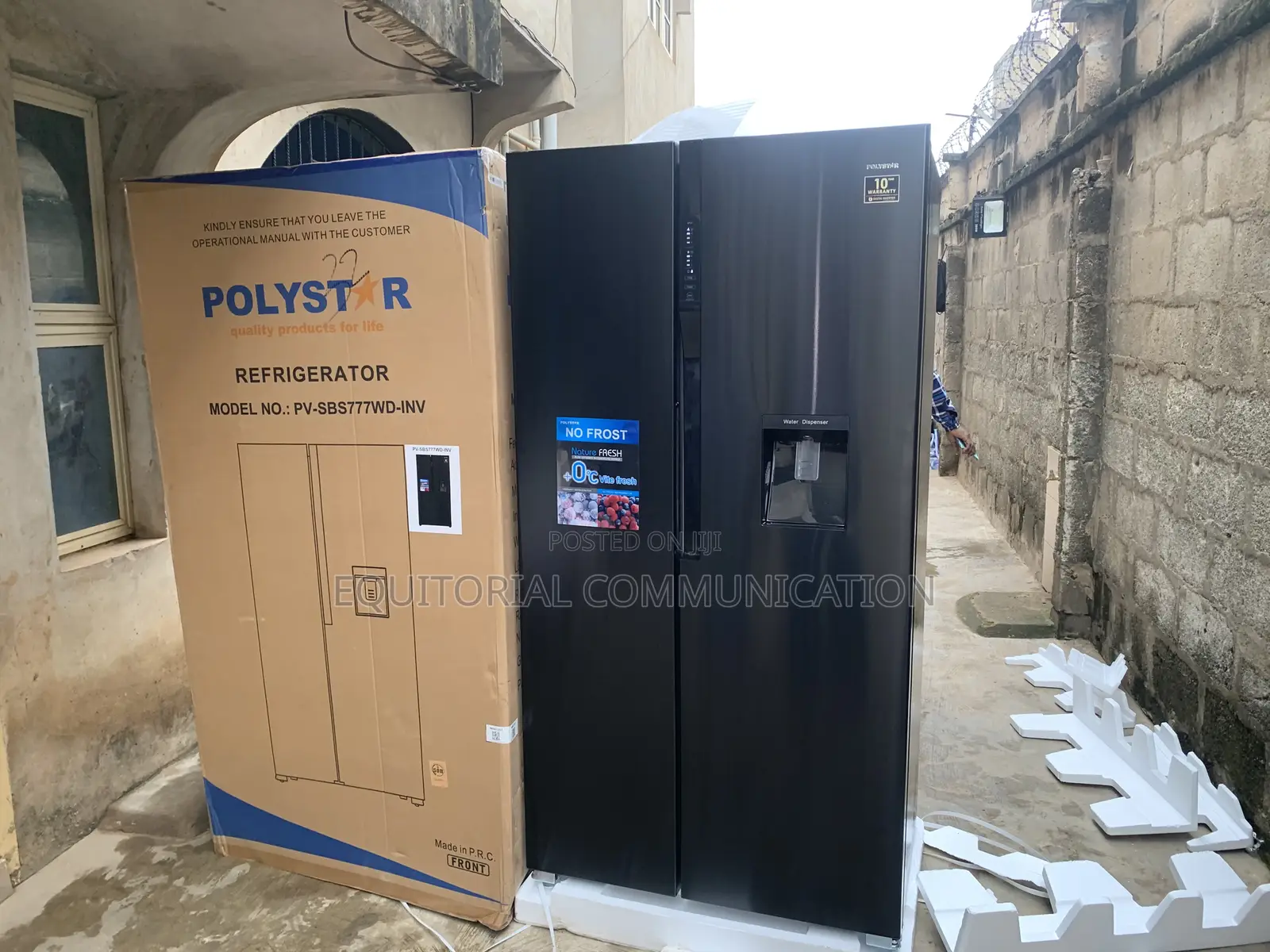 Polystar 520l Inverter Side-by-Side Refrigerator With Water Dispenser