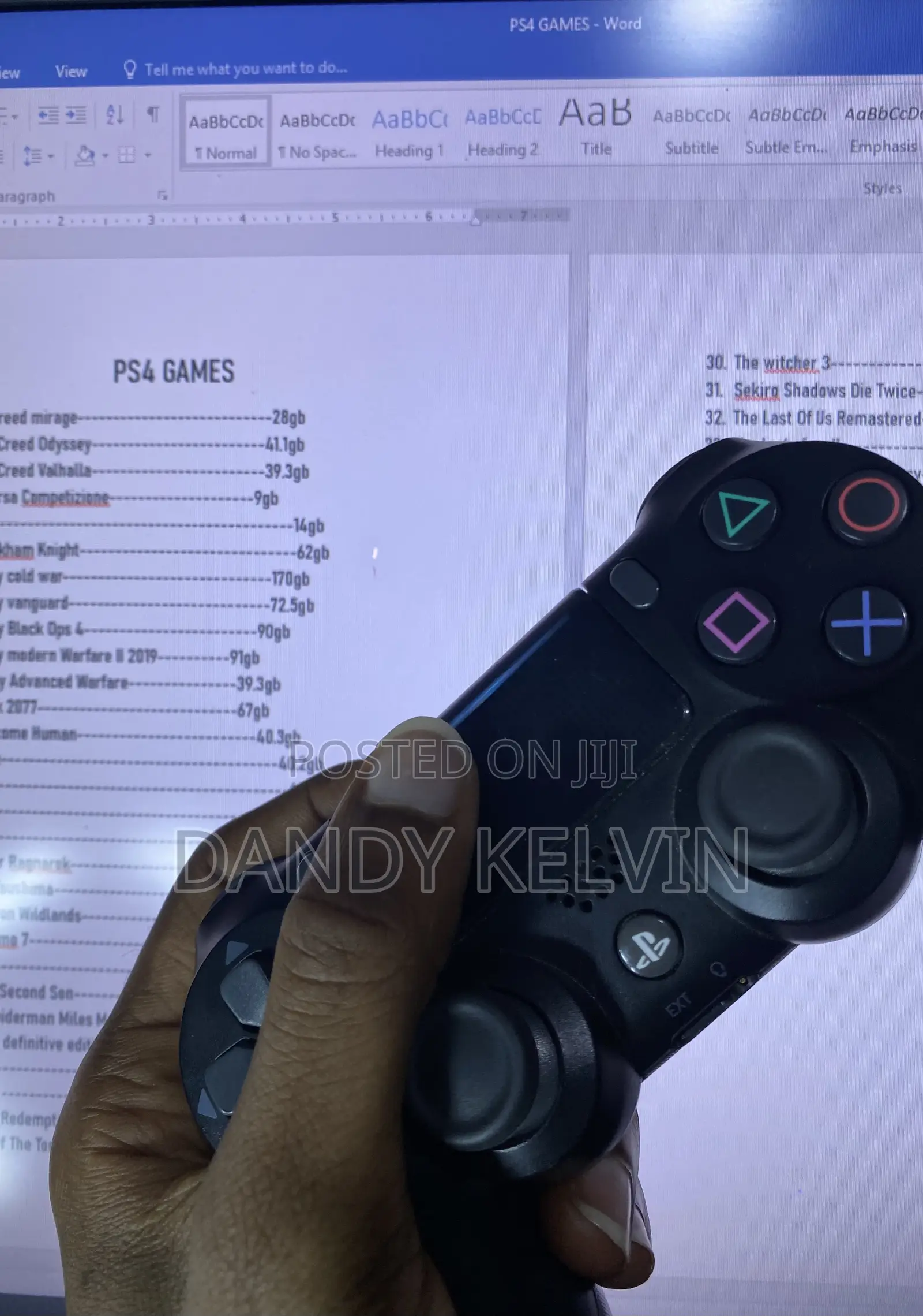 Ps4 Games Installation (Games List Would Be Sent To You)
