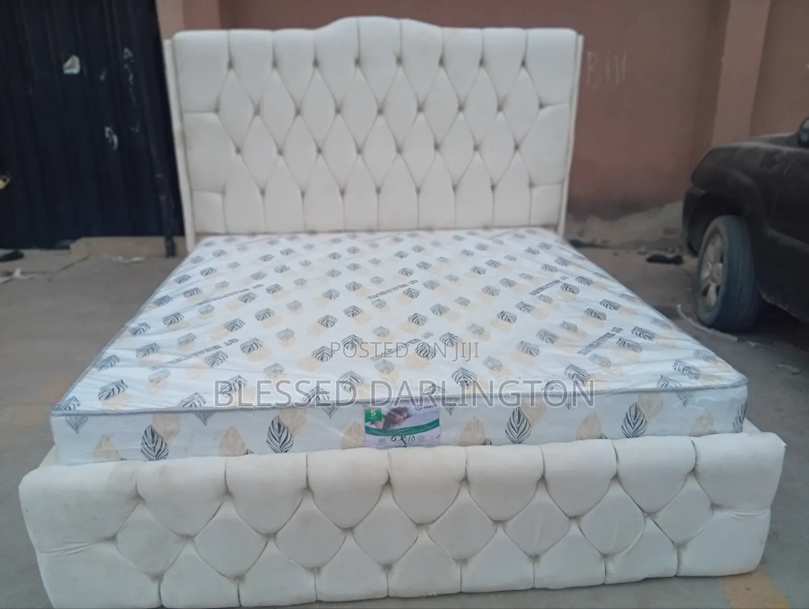 Clean White 6/6 Bed Frame With Mattress